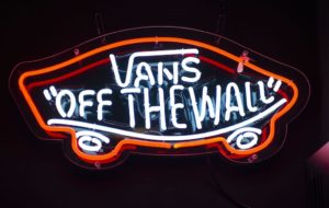 Vans "Off the wall" neon sign