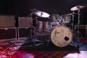 BIMM London performance space - close up of drum kit