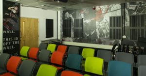 BIMM London performance space with coloured seats