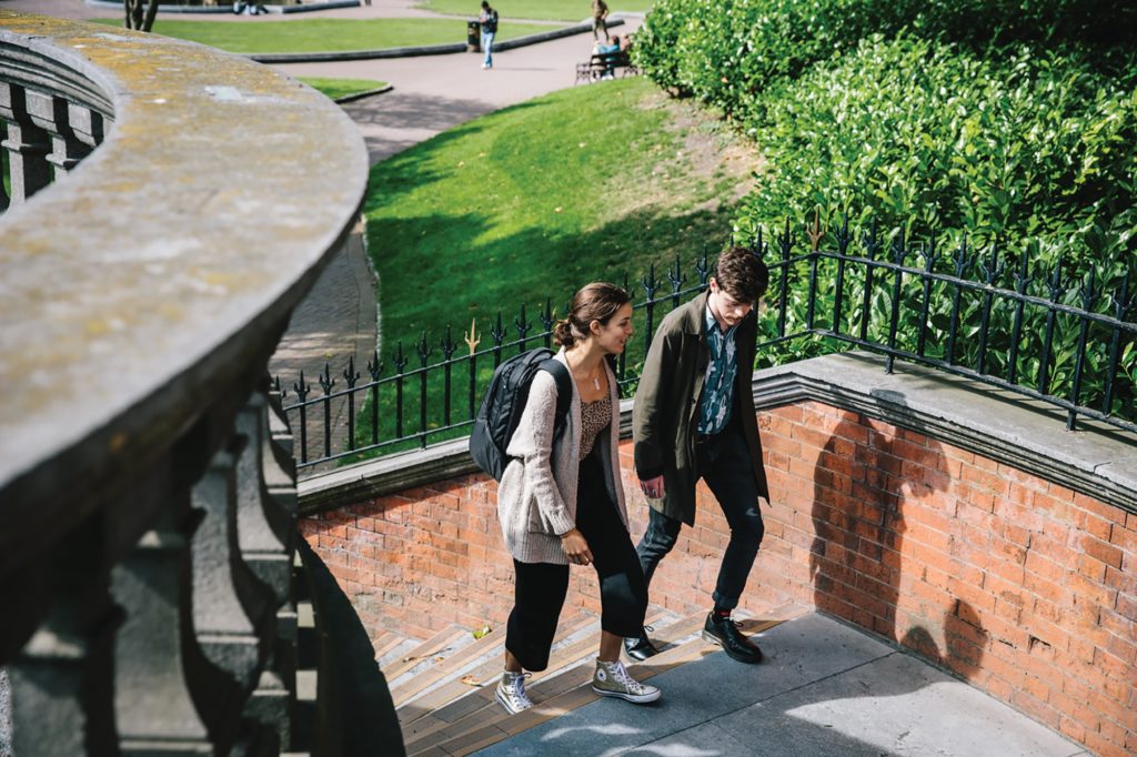 BIMM Dublin, students walking up the steps