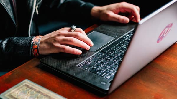 Using a laptop at BIMM