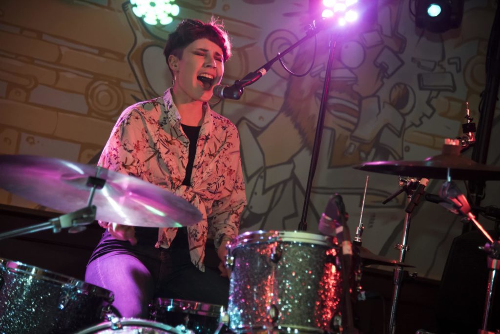 BIMM student plays drums at the great escape