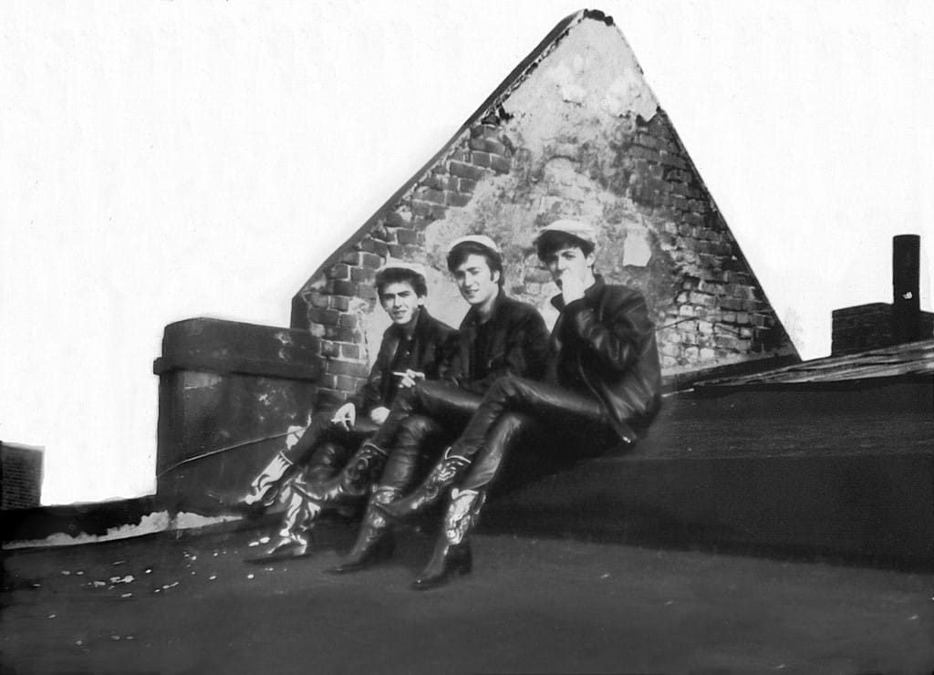 The Beatles sat on roof Hamburg