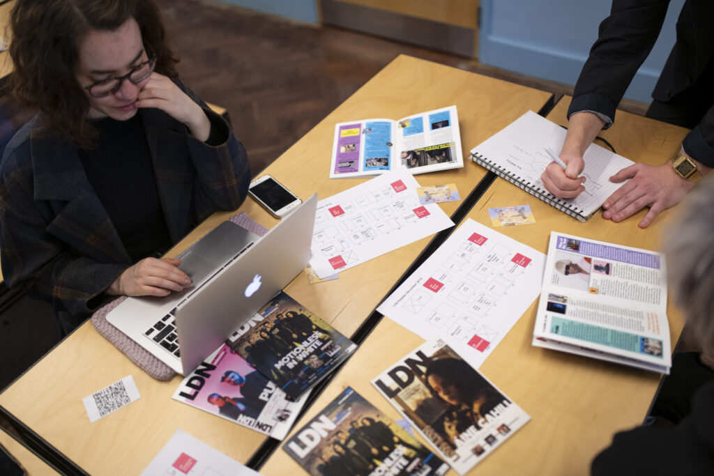 BIMM Music Institute students working at a table